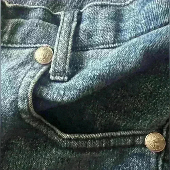 Versace Sz 4 Vintage 80's pantalone Rare Whiskered Jeans Avant Garde Designer - Picture 11 of 16